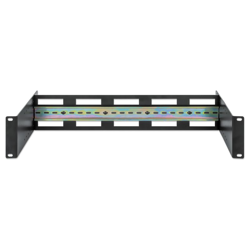 Intellinet Kit rail DIN réglable 19", 2U, pour équipements sur rail DIN chapeau, profondeur réglable 48–174 mm,