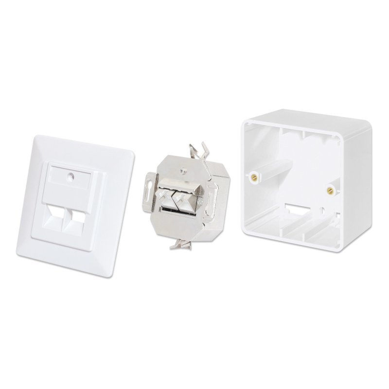Intellinet Surface Mount Pattress Box for Wall Plates For Faceplate Models 771900 and 771917 from Network Solutions, 80