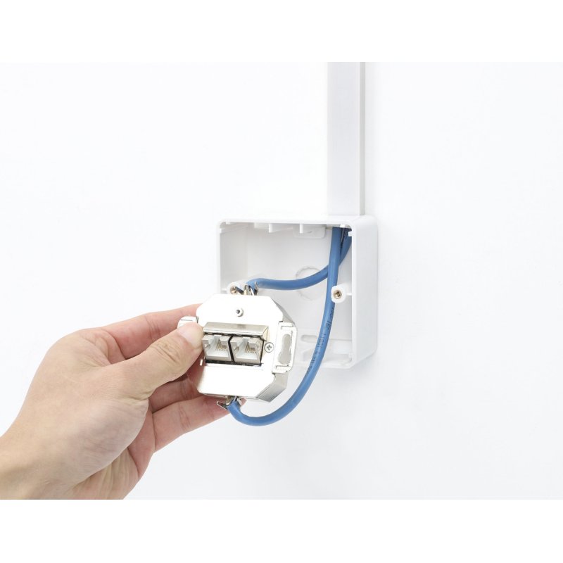Intellinet Surface Mount Pattress Box for Wall Plates For Faceplate Models 771900 and 771917 from Network Solutions, 80