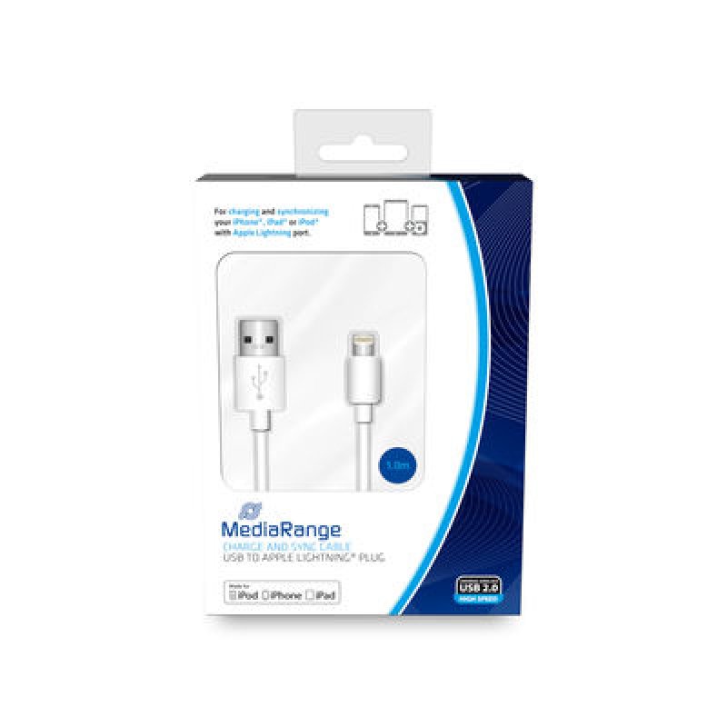 MediaRange MRCS178 câble Lightning 1 m Blanc