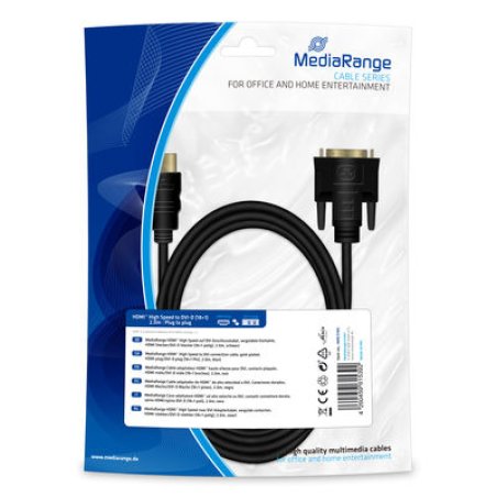 MediaRange MRCS185 câble de signal 2 m Noir