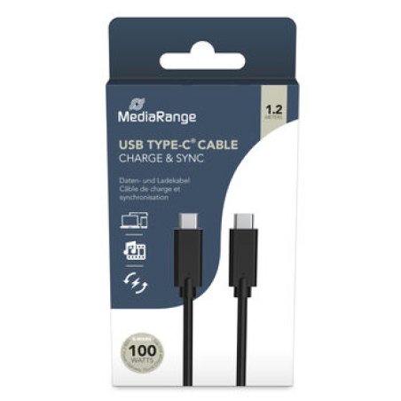 MediaRange MRCS214 USB cable USB 3.2 Gen 1 (3.1 Gen 1) 1.2 m USB C Black