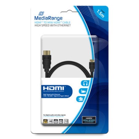 MediaRange HDMI-Kabel - mini HDMI 1.5m schwarz