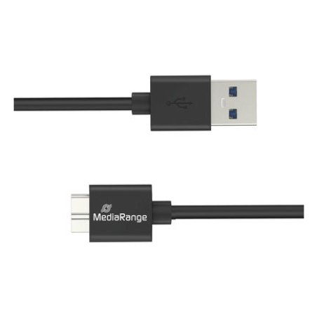MediaRange MRCS240 câble USB USB 3.2 Gen 1 (3.1 Gen 1) 1,8 m USB A Micro-USB B Noir