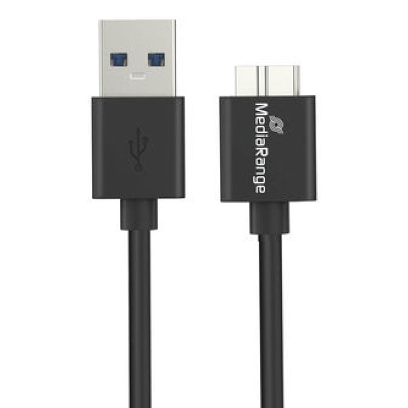 MediaRange Ladekabel USB-A auf Micro-B USB 3.0, 1.8m, sw