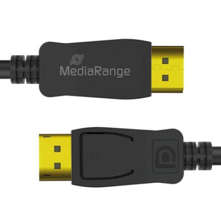 MediaRange DisplayPort Kabel, Ver. 2.1, 40 Gbps, 2.0m, sw
