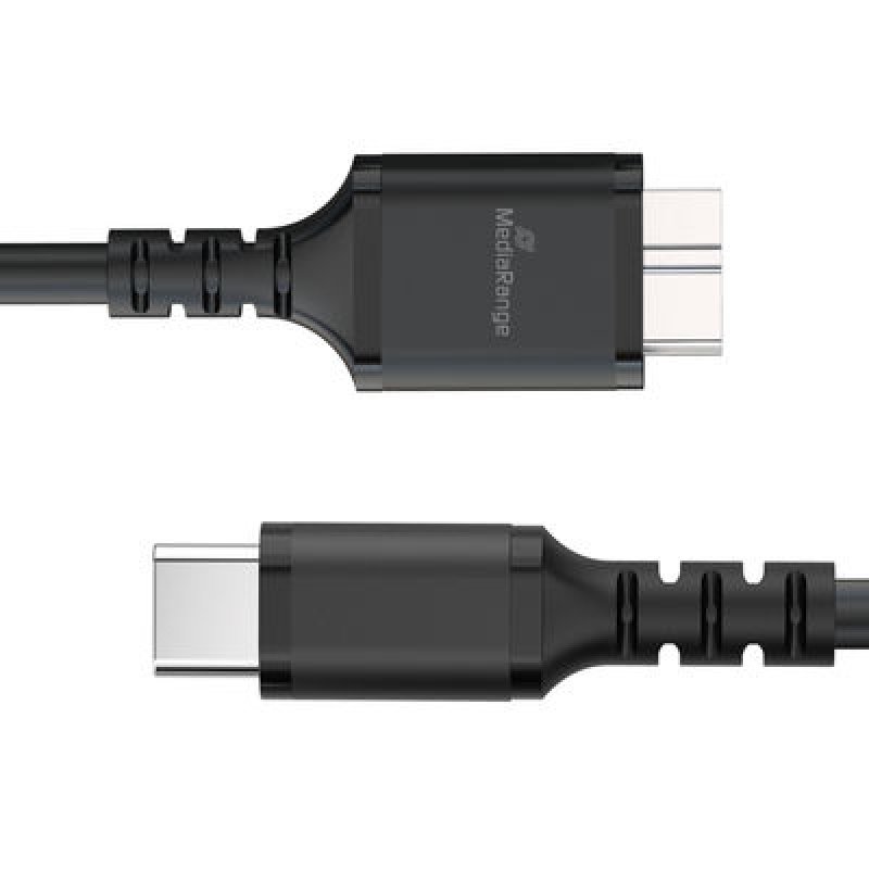 MediaRange MRCS257 USB cable USB 3.2 Gen 1 (3.1 Gen 1) 0.5 m Micro-USB B USB C Black