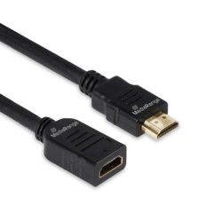 MediaRange HDMI Verlängerungskabel, 18 Gbps, ARC, 2,0m, sw
