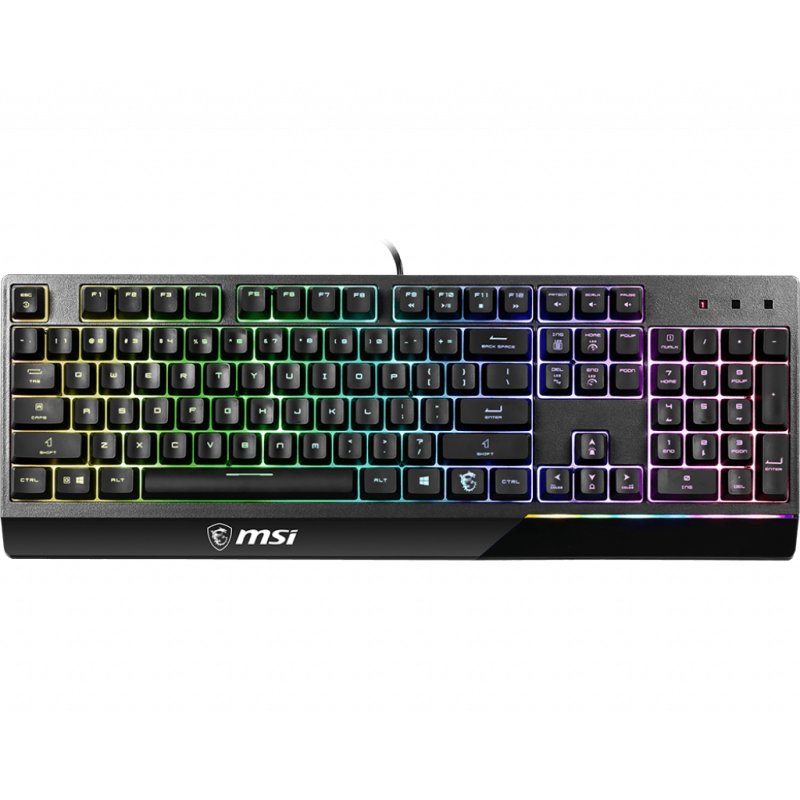 MSI VIGOR GK30 RGB MEMchanical Gaming Keyboard ' UK Layout, MECH. Membrane switches, 6-Zone RGB Lighting, RGB Mystic