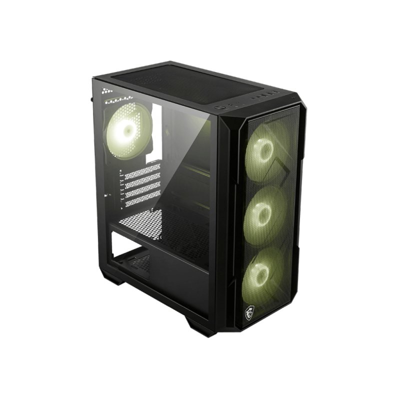 MSI MAG FORGE M120R AIRFLOW unité centrale Mini Tower Noir, Transparent