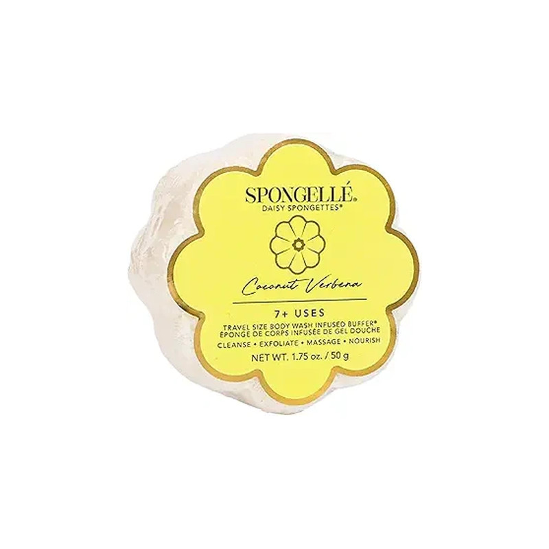Spongelle Coconut Verbena Spongette Loofah Body Scrubber Bath & Shower Loofah For Women With Body Wash Infused Sponge 5
