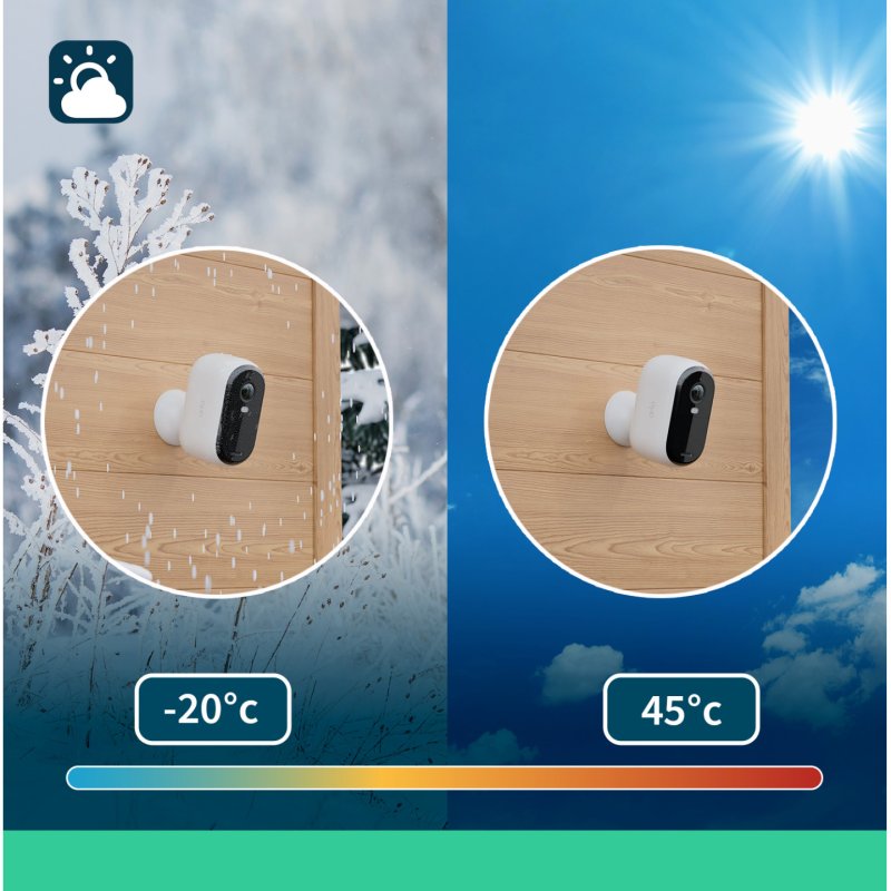 Arlo Essential Caméra de sécurité extérieure 2K avec Panneaux Solaires, pack de 3