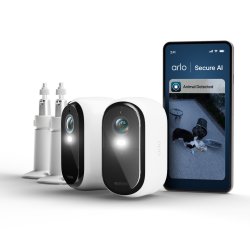 Arlo Essential 3 HD Security Camera, 2-cam with Wall Mounts