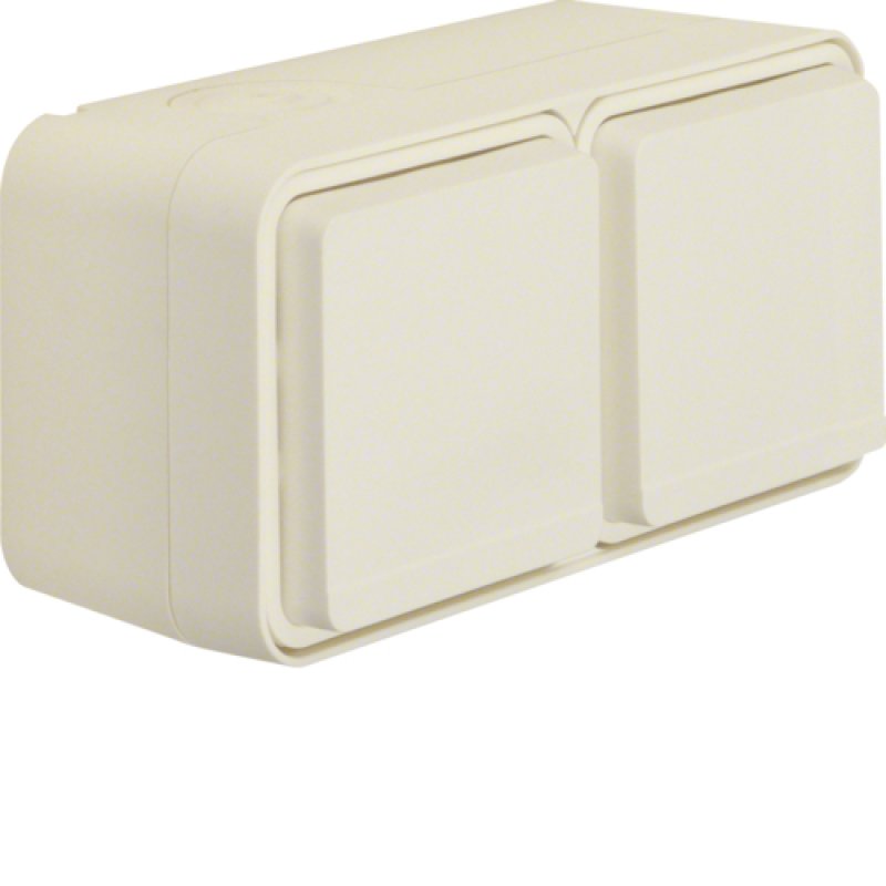 Berker 47843512 FR-2fach Steckdose polarweiß SCHUKO waagerecht W.1