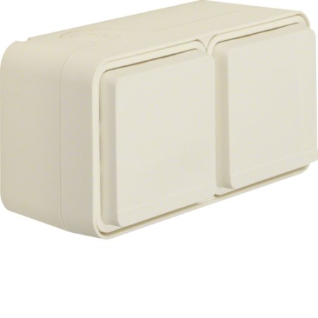 Berker 47843512 FR-2fach Steckdose polarweiß SCHUKO waagerecht W.1