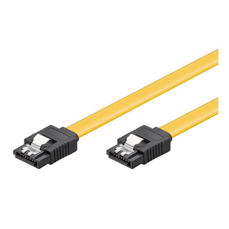Goobay CAK SATA 600-020 CLIP 0.2m SATA cable SATA 7-pin Black, Yellow