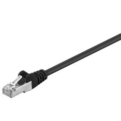 Patch-Kabel CAT5e 5,0m black SF/UTP 2xRJ45, PVC, CCA