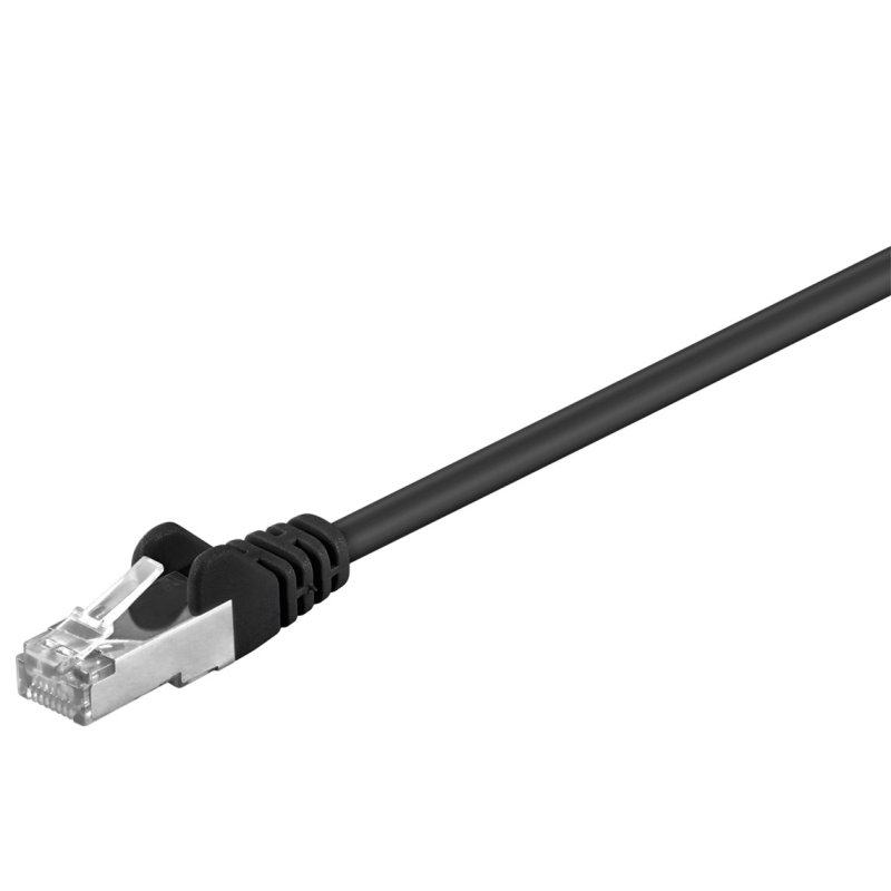 Patch-Kabel CAT5e 5,0m black SF/UTP 2xRJ45, PVC, CCA