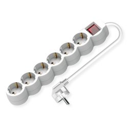 VALUE 19.99.0955 power extension 1.5 m 6 AC outlet(s) Indoor White