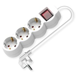 VALUE 19.99.0950 power extension 1.5 m 3 AC outlet(s) Indoor White