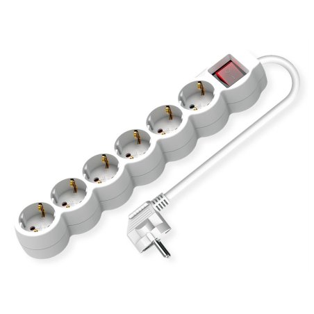 VALUE 19.99.0956 power extension 3 m 6 AC outlet(s) Indoor White