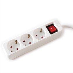VALUE 19.99.1078 multiprise 6 m 3 sortie(s) CA Intérieure Blanc