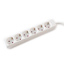 VALUE 19.99.1080 multiprise 1,5 m 6 sortie(s) CA Intérieure Blanc