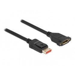 DeLOCK Câble d’extension DisplayPort à montage sur panneau 8K 60 Hz 3 m
