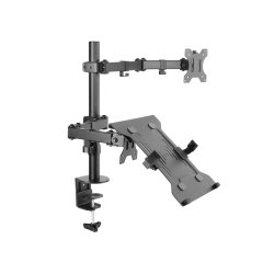 Equip 13"-32" Articulating Dual Arm Monitor Laptop Desk Mount Bracket