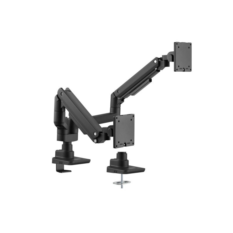 Equip 17"-35" Heavy-Duty Dual Monitor Desk Mount Bracket, Black