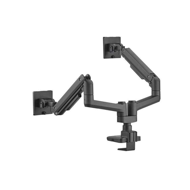 Equip 17"-35" Heavy-Duty Dual Monitor Desk Mount Bracket, Black