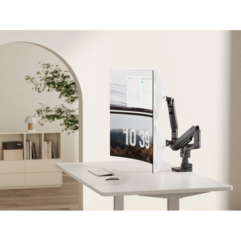 Equip Befestigungskit (Gelenkarm) - für 2 LCD-Displays/ Curved LCD-Displays - schwerlast - Kunststof