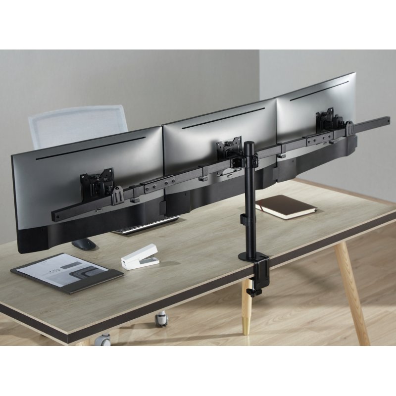 Equip 17"-32" Articulating Triple Monitor Desk Mount Bracket