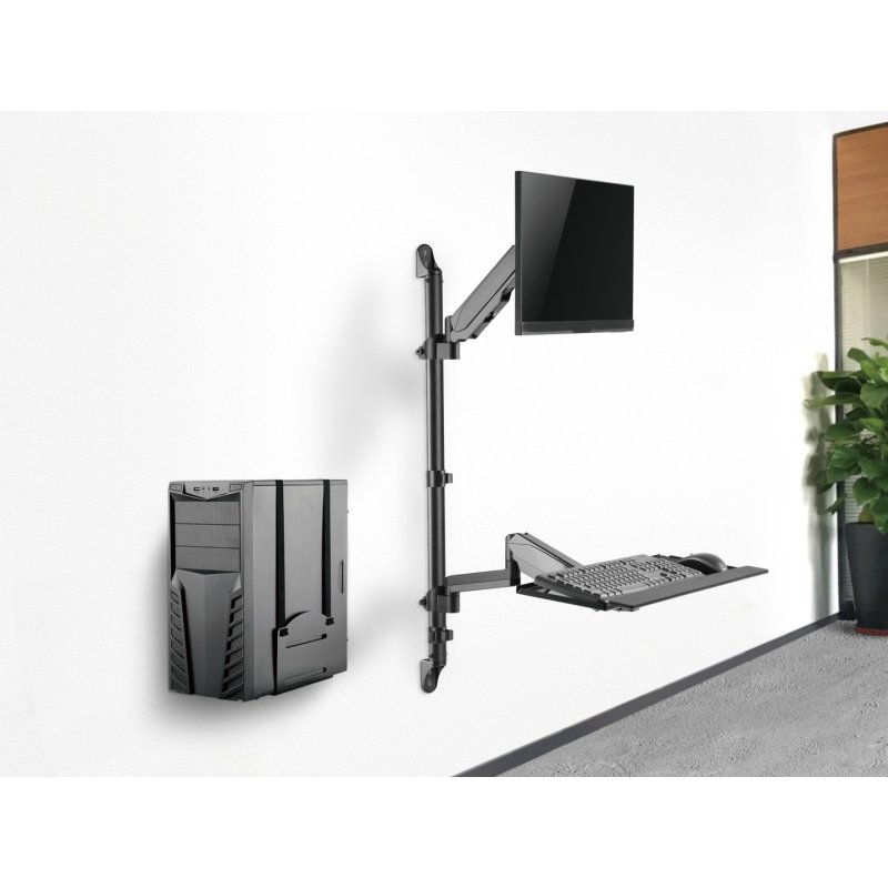Equip 17"-32" Single Monitor Wall-Mounted Workstation