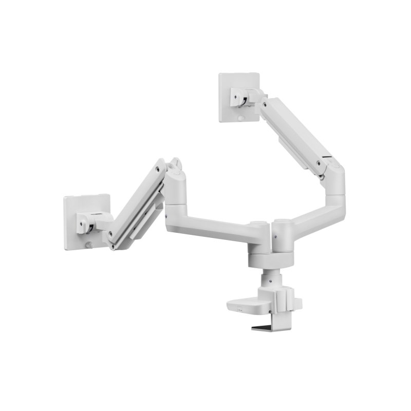 Equip 17"-35" Heavy-Duty Dual Monitor Desk Mount Bracket, White