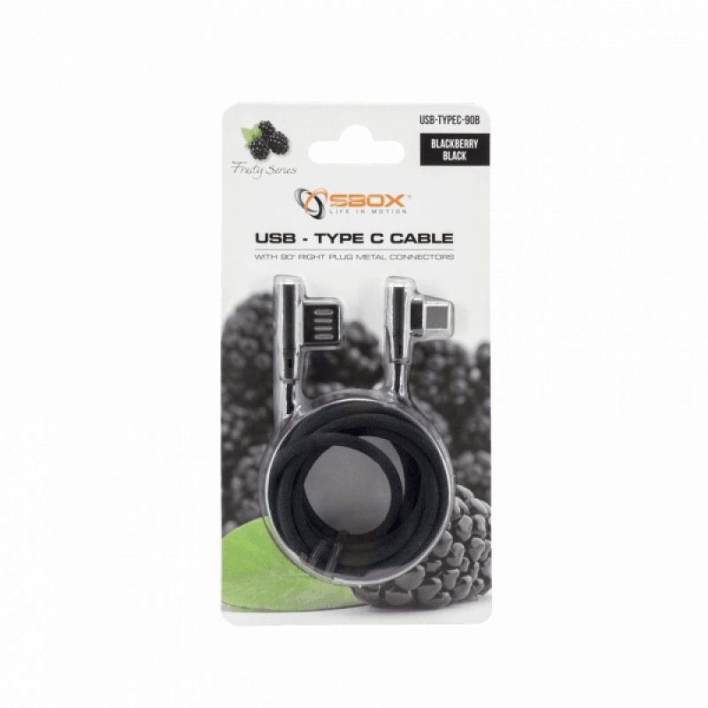 Sbox USB-C-90-B USB-Type C 90 M/M 1.5m black
