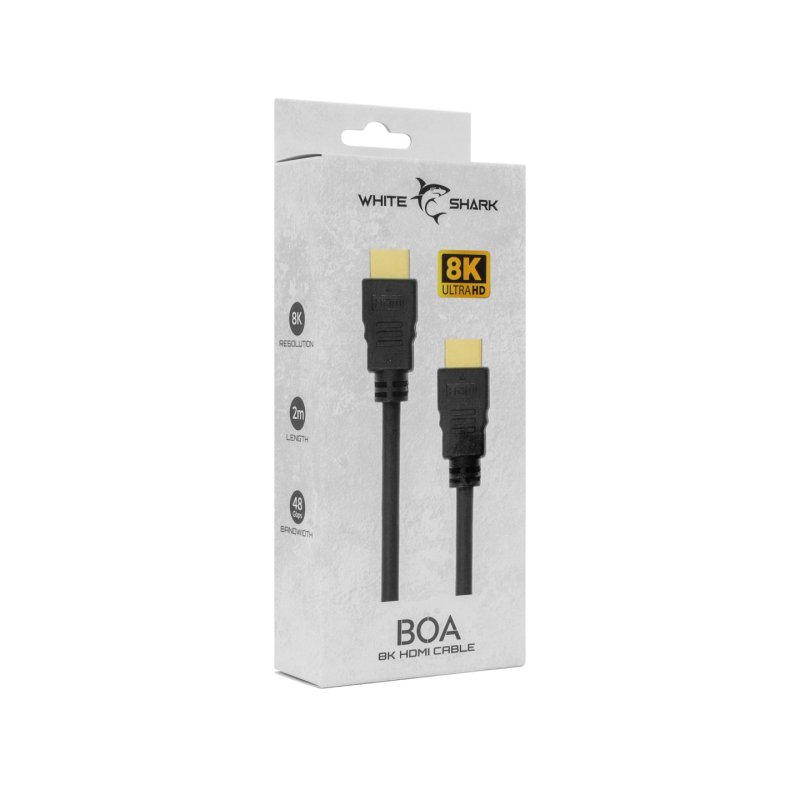 White Shark BOA cable HDMI-HDMI 2.1 M/M 2m 8K@60Hz