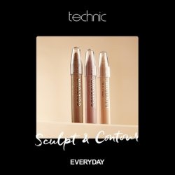 Technic Contour Stix Cream Contour Set - Pack of 3 Crayons for Contouring, Concealing, and Highlighting