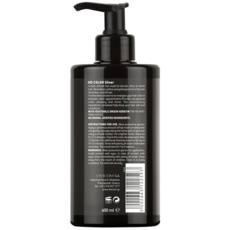 Hd Color Refresh Hair Mask Silver 400ml with Keratin for Anti-Frizz Effect