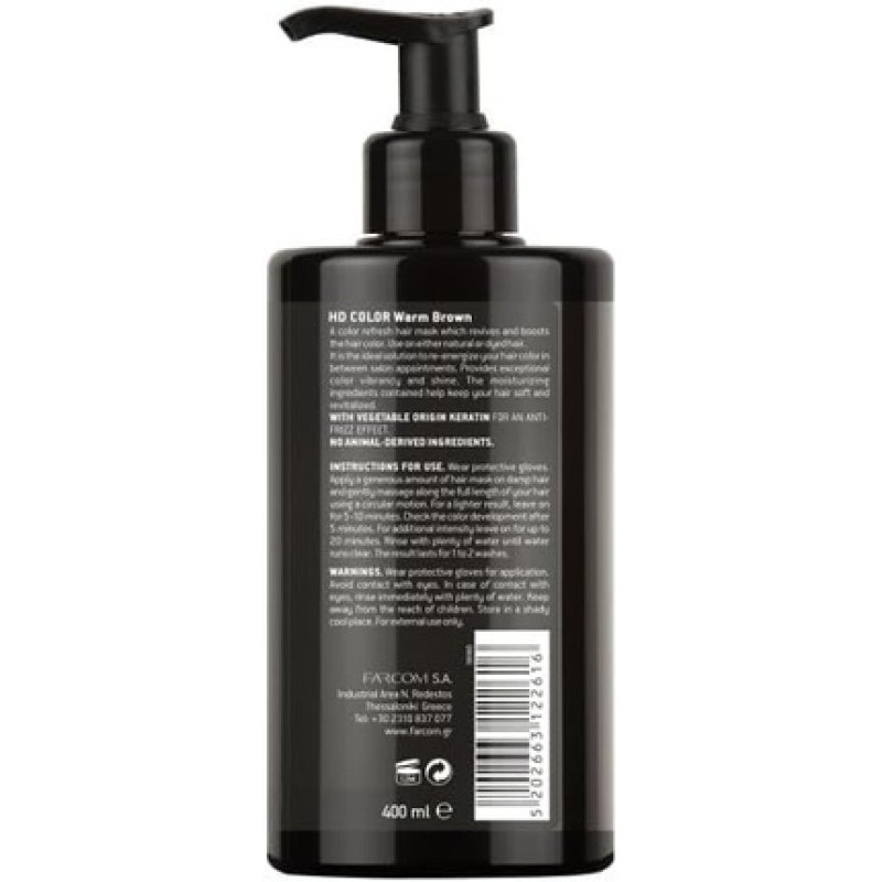 Hd Colour Refresh Hair Mask with Keratin for Anti-Frizz Effect 400ml