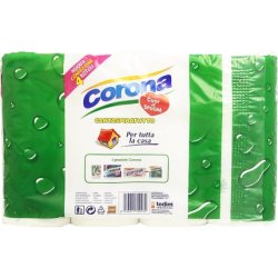 Crown Virtuous Sponge Cartaspiratutto - Pack of 4 Rolls