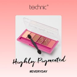 Technic Mini Edit 6 Eyeshadow Palette Long Lasting and Blendable Matte
