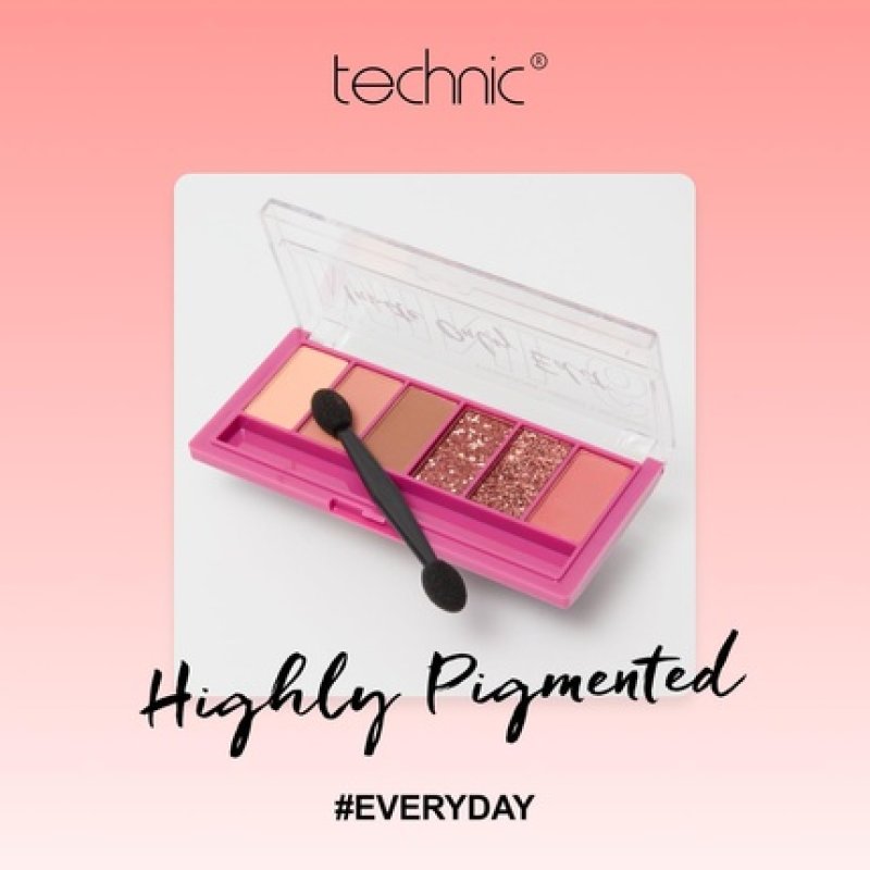 Technic Mini Edit 6 Eyeshadow Palette Long Lasting and Blendable Matte