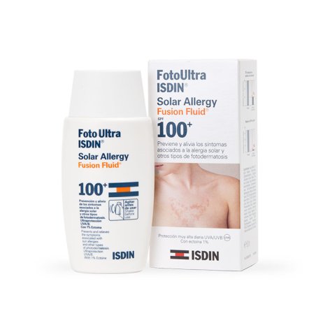 ISDIN FotoUltra Solar Allergy Fusion Fluid SPF 100 Crème d’écran solaire Visage et corps Adultes