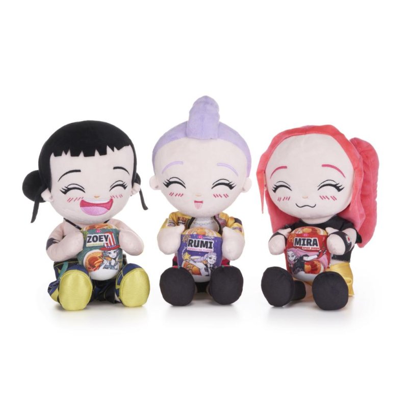 K-POP DEMON HUNTERS - Display de 12 Peluches - 3 Modèles - 30cm