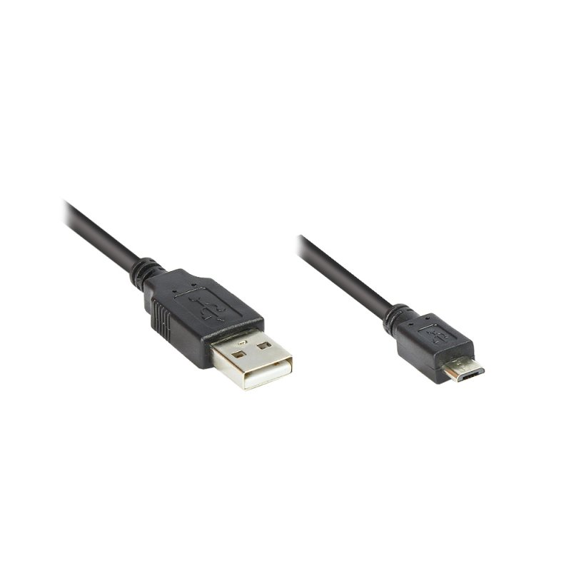 Alcasa 2510-MB003 USB cable USB 2.0 0.3 m USB A Micro-USB B Black