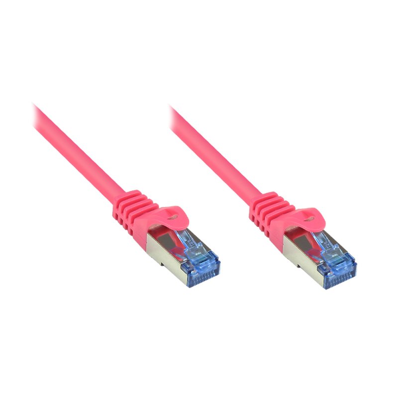 Alcasa Cat6a 2m câble de réseau Magenta S/FTP (S-STP)