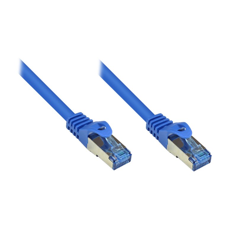 Alcasa Cat6a 1.5m networking cable Blue S/FTP (S-STP)