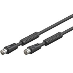 Alcasa S-PAK05S coaxial cable 5 m RF TV Black