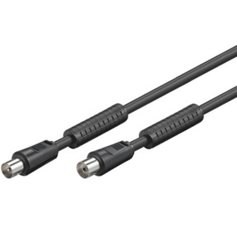 Alcasa S-PAK05S coaxial cable 5 m RF TV Black